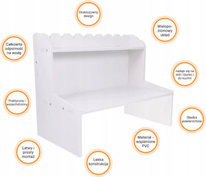 Segregator Organizer podstawka na stół / biurko / do kuchni PVC 39cm 9
