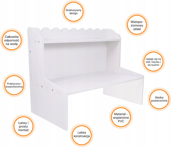 Segregator Organizer podstawka na stół / biurko / do kuchni PVC 39cm 9