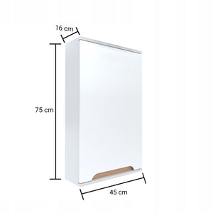 Szafka z lustrem biała 45x16x75 biały/dąb Omeble 3