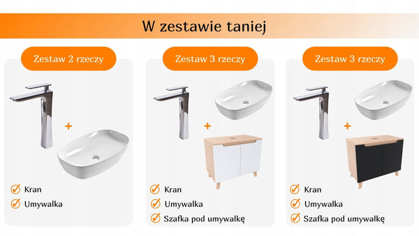Bateria nablatowa Łazienkowa chrom kwadrat wysoki kran 24x16cm Mosiądz 12