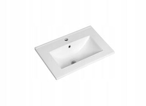 Umywalka naszafkowa 51x39x17 biała prostokątna ceramiczna Omeble 5