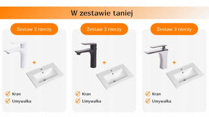 Umywalka naszafkowa 51x39x17 biała prostokątna ceramiczna Omeble 8