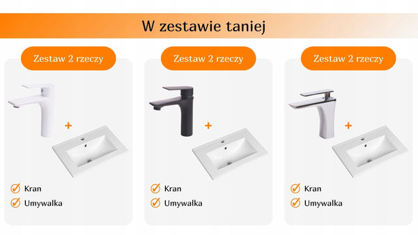 Umywalka naszafkowa 51x39x17 biała prostokątna ceramiczna Omeble 8