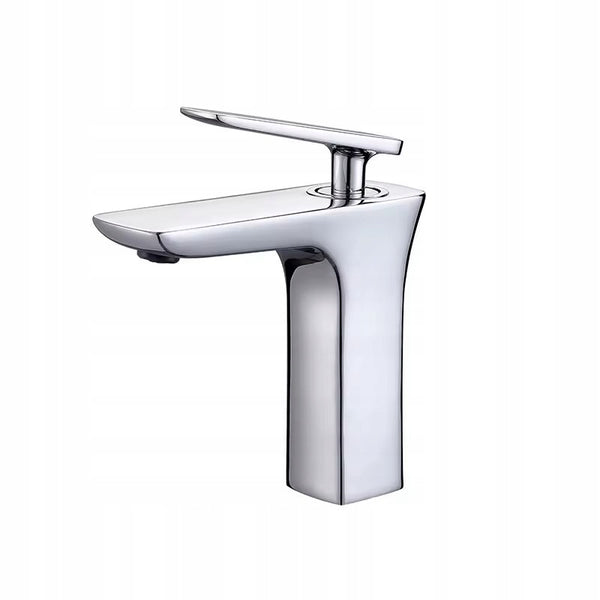 Bateria nablatowa Łazienkowa chrom prostokątna kran 13x13 cm Mosiądz Omeble 5