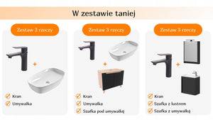 Bateria nablatowa Łazienkowa czarna okrągła kran czarny 13x13 cm Mosiądz 10
