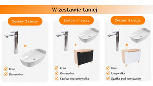 Bateria nablatowa Łazienkowa chrom wysoka kran 24x16cm 12