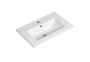 Umywalka naszafkowa 60x39x17 biała prostokątna ceramiczna Omeble 5