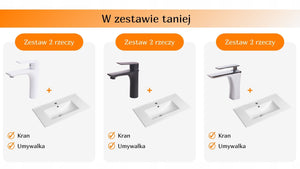 Umywalka naszafkowa 70x39x17 biała prostokątna ceramiczna Omeble 9