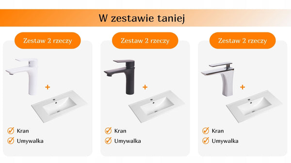 Umywalka naszafkowa 70x39x17 biała prostokątna ceramiczna Omeble 9