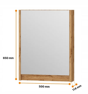 Szafa, szafka wisząca 50 cm Dąb Wotan z lustrem, OMEBLE 5
