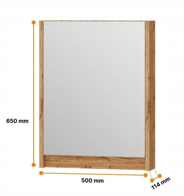 Szafa, szafka wisząca 50 cm Dąb Wotan z lustrem, OMEBLE 5
