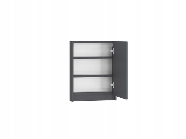 Szafa szafka łazienkowa wisząca z lustrem 50 cm antracyt mat. OMEBLE 10