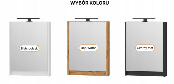 Szafa szafka łazienkowa wisząca z lustrem 50 cm antracyt mat. OMEBLE 15