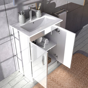 Umywalka naszafkowa 70x39x17 biała prostokątna ceramiczna Omeble 6