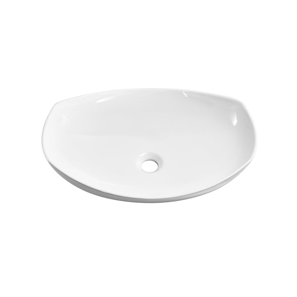 Umywalka nablatowa 55x40x15 biała owalna/MUSZLA ceramiczna Omeble 9
