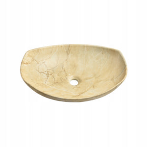 Umywalka nablatowa beżowa 55x40x15 TRAWERTYN / PIASKOWIEC ceramiczna Omeble 10