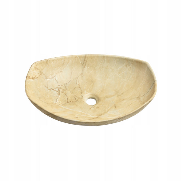 Umywalka nablatowa beżowa 55x40x15 TRAWERTYN / PIASKOWIEC ceramiczna Omeble 10