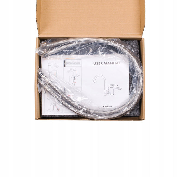 Bateria umywalkowa Łazienkowa biała okrągła kran biały mat 16x16 cm Mosiądz 11