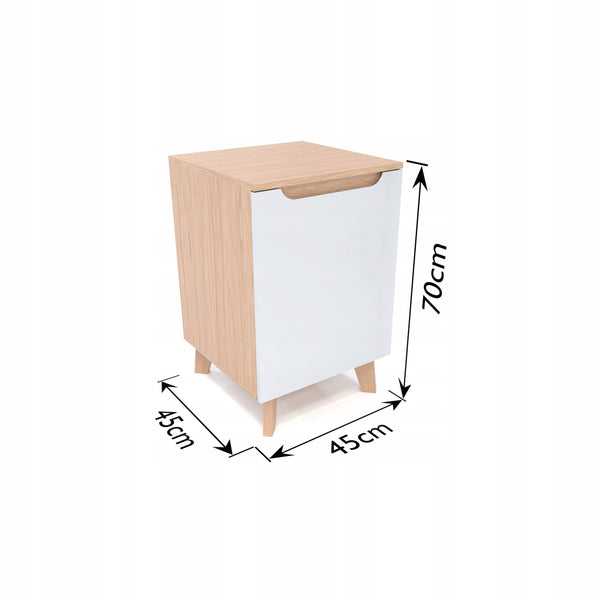 Szafka pod umywalkę biała/dąb 45 x 45 x 70 cm dąb słoneczny, biały 7