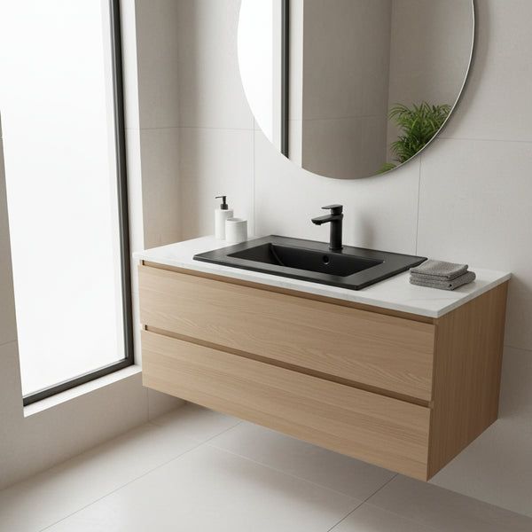 Umywalka naszafkowa 60x39x17 CZARNA MATOWA ceramiczna Omeble 3