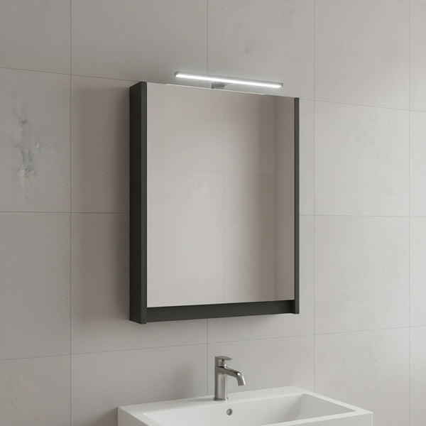 Szafa szafka łazienkowa wisząca z lustrem 50 cm czarny mat. OMEBLE 4