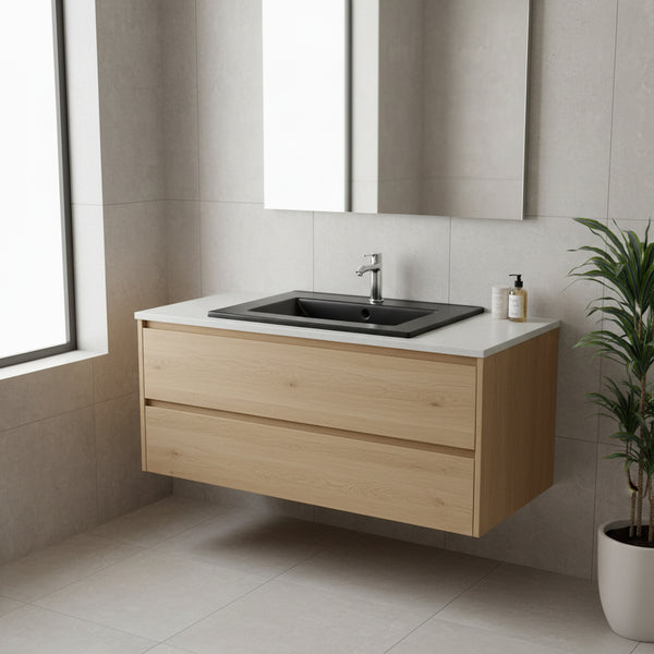 Umywalka naszafkowa 500 x 390 x 175 CZARNA MATOWA ceramiczna Omeble 3
