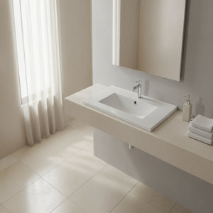 Umywalka naszafkowa 70x39x17 biała prostokątna ceramiczna Omeble 2