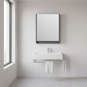 Szafa szafka łazienkowa wisząca z lustrem 50 cm antracyt mat. OMEBLE 3