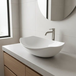 Umywalka nablatowa 55x40x15 biała owalna/MUSZLA ceramiczna Omeble 4