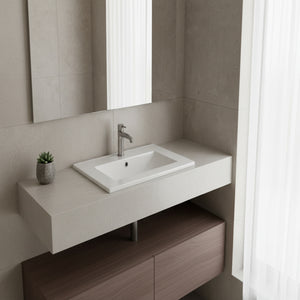 Umywalka naszafkowa 60x39x17 biała prostokątna ceramiczna Omeble 4