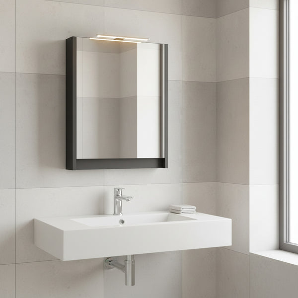Szafa szafka łazienkowa wisząca z lustrem 50 cm antracyt mat. OMEBLE 4