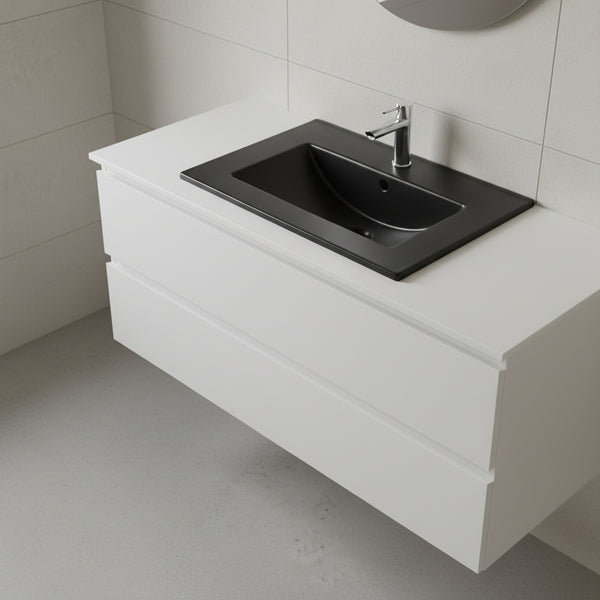 Umywalka naszafkowa 60x39x17 CZARNA MATOWA ceramiczna Omeble 4
