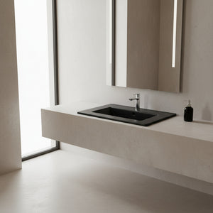Umywalka Naszafkowa 700 x 390 x 175 CERAMICZNA CZARNA prostokątna Omeble 2