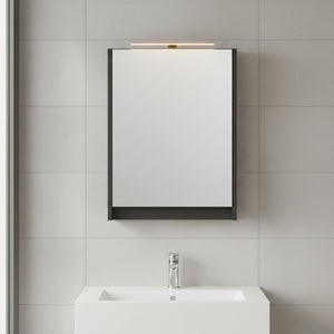 Szafa szafka łazienkowa wisząca z lustrem 50 cm czarny mat. OMEBLE 3