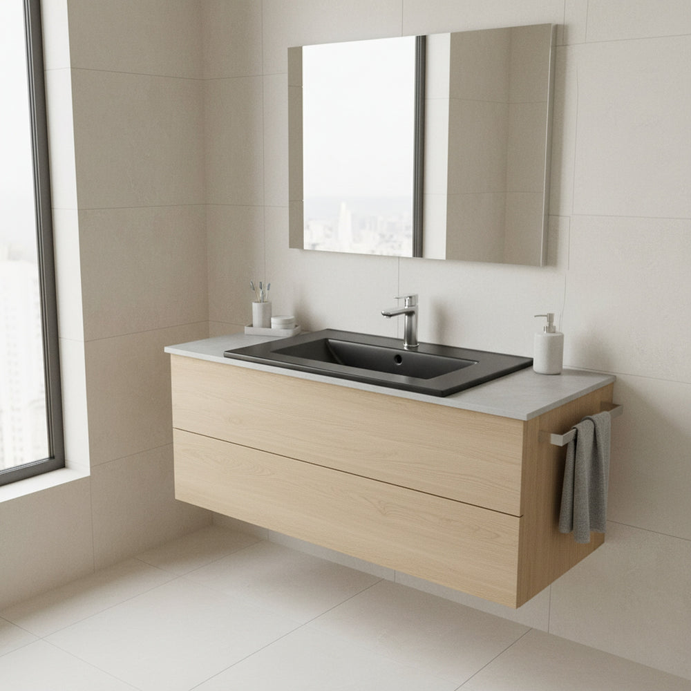 Umywalka naszafkowa 500 x 390 x 175 CZARNA MATOWA ceramiczna Omeble