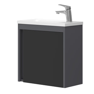 Szafka łazienkowa wisząca z umywalką 50 cm antracyt 16