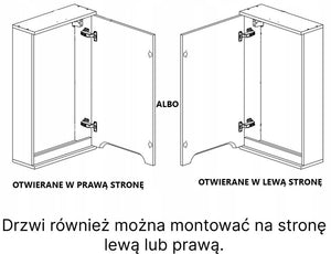 Szafka boczna łazienkowa wisząca szary mat/dąb 75x30x30 12