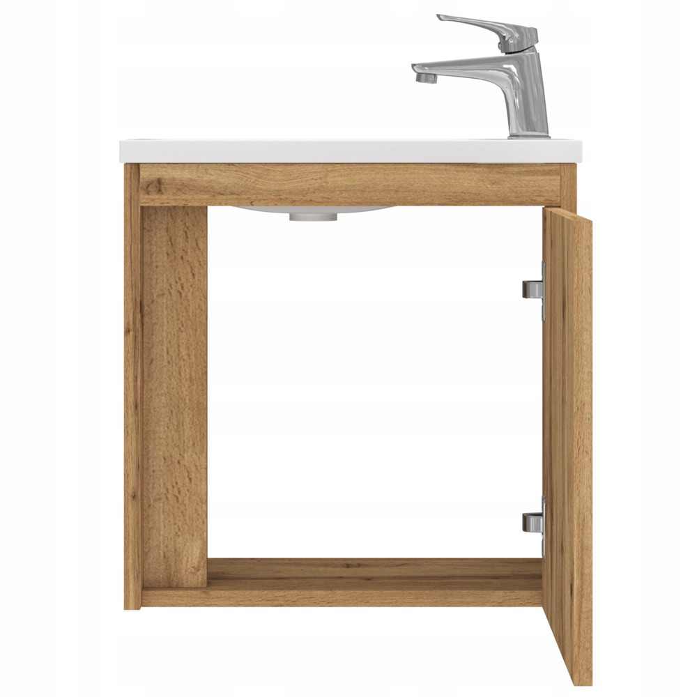 Szafka łazienkowa wisząca z umywalką 50 cm dąb wotan - obrazek 4