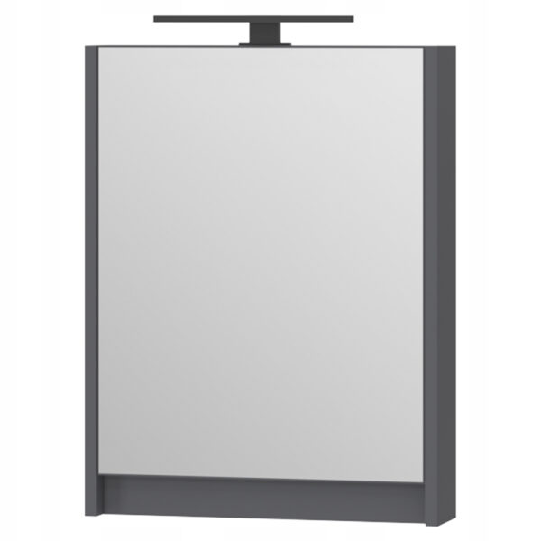 Szafka podwieszane 50 antracyt z lustrem i lampą LED