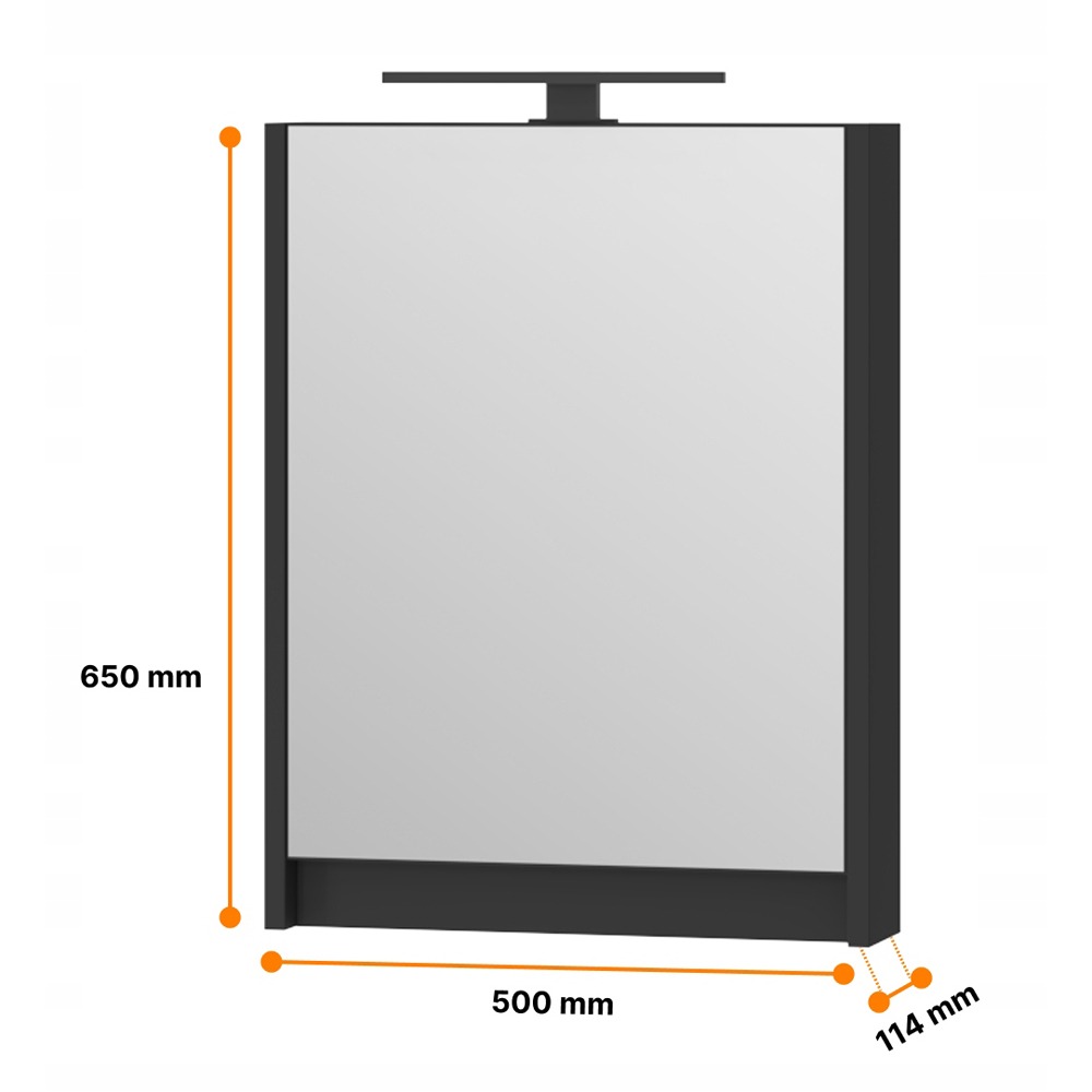 Zestaw szafka z lustrem i LED oraz szafka z umywalką antracyt - obrazek 13