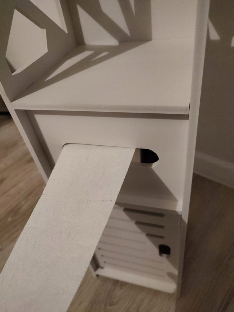 Szafka wąska łazienkowa, słupek ażurowy regał na papier toaletowy 20-20-80 - obrazek 9