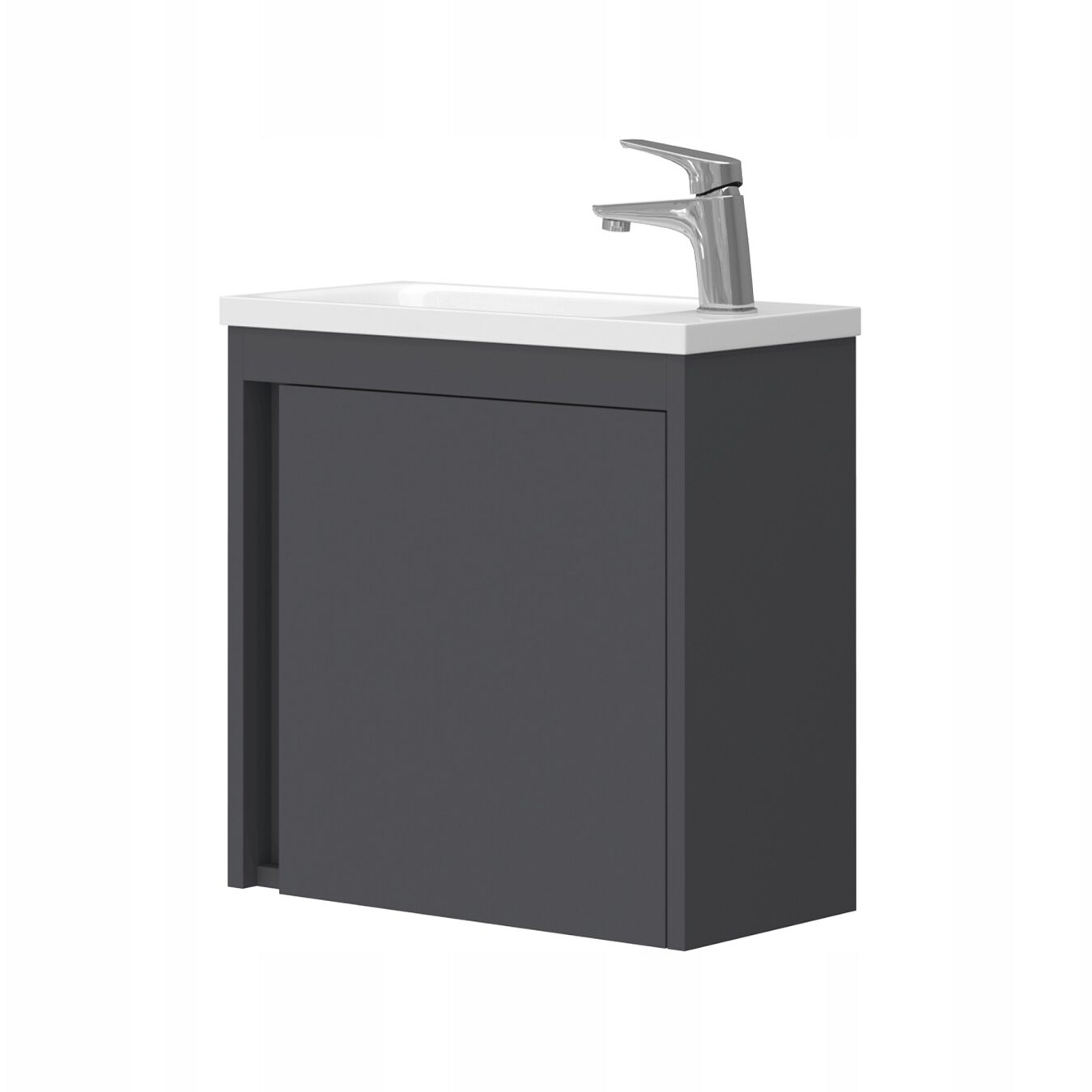 Zestaw szafka z lustrem i LED oraz szafka z umywalką antracyt - obrazek 4