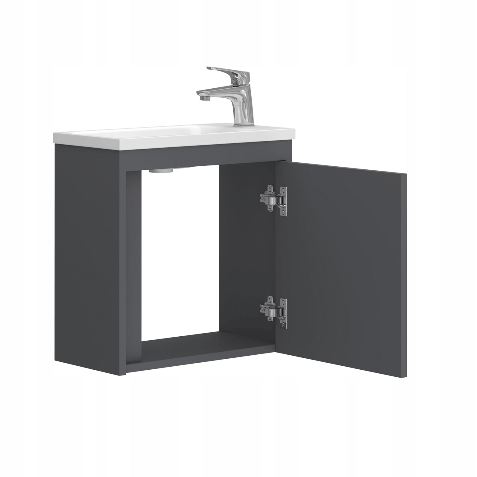 Zestaw szafka z lustrem i LED oraz szafka z umywalką antracyt - obrazek 5