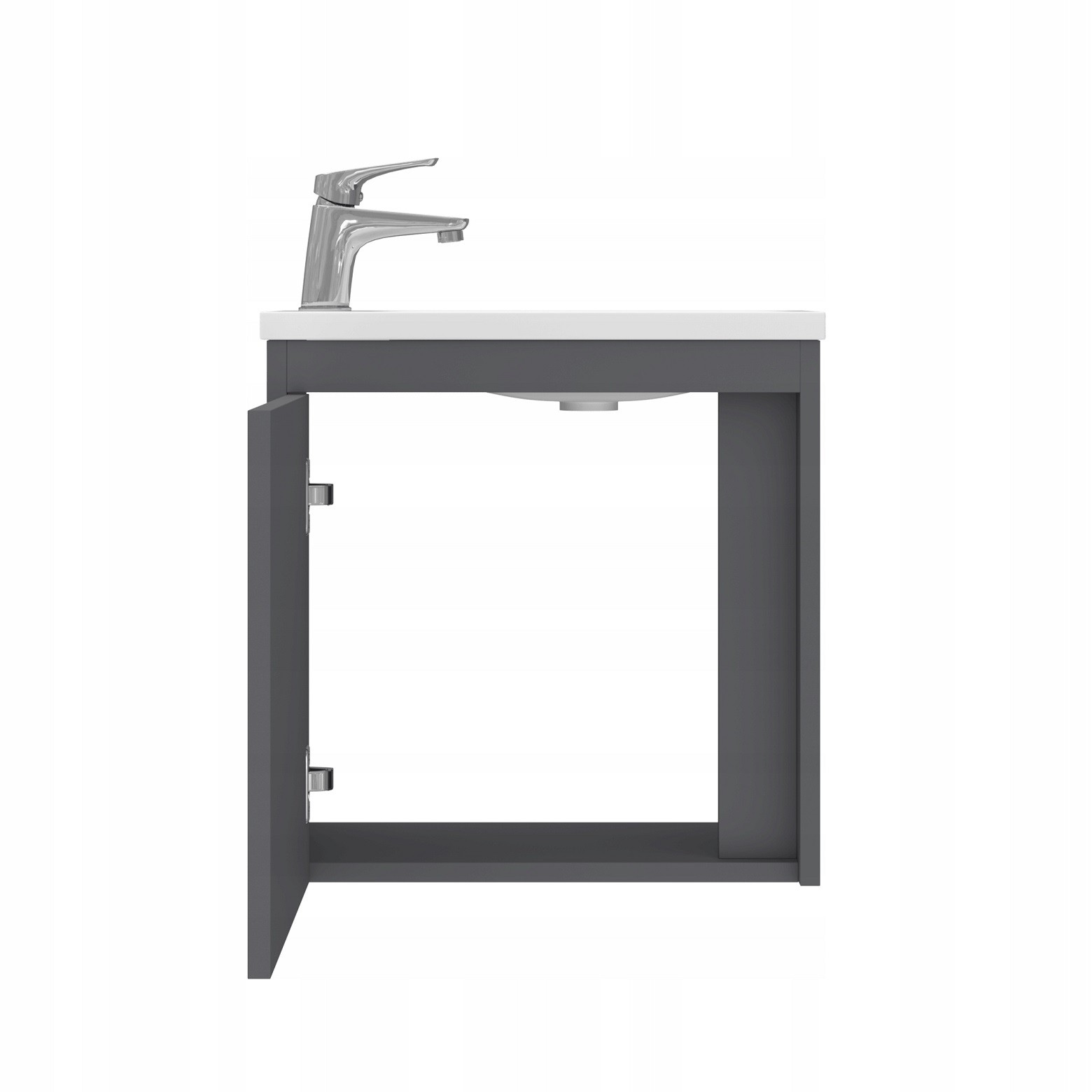 Zestaw szafka z lustrem i LED oraz szafka z umywalką antracyt - obrazek 6