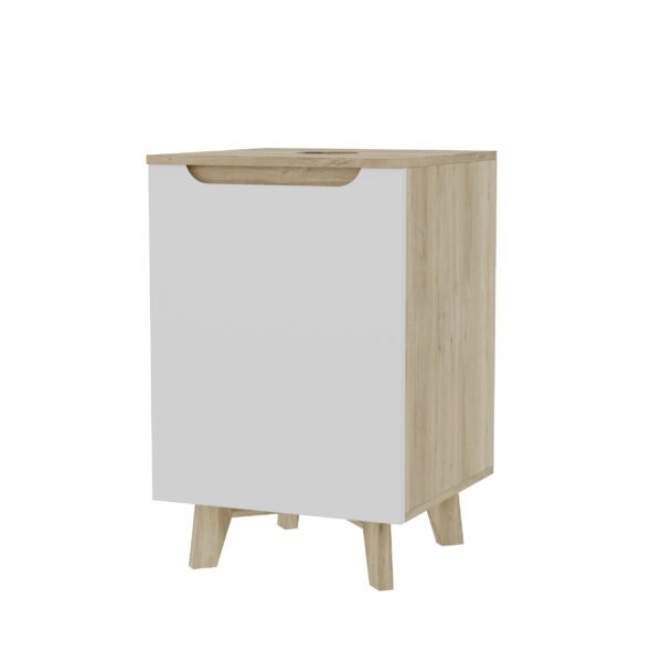 Szafka pod umywalkę biała/dąb 45 x 45 x 70 cm dąb słoneczny, biały